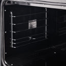 Forno Asti 30-Inch Double Electric Wall Oven with Upper French Doors in White with Antique Brass Trim (FBOEL1340-30WHT)