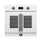Forno Asti 30-Inch French Door Electric Wall Oven in White with Antique Brass Handles (FBOEL1333-30WHT)