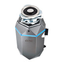 Forno Acqua BrightDiamond Black Onyx 1HP Super Quiet Garbage Disposal Corded with Motion Sensor Cabinet Light & Pre-Wired Air Switch (WDD100TA1BO)