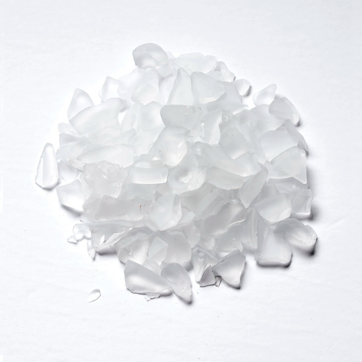 White decorative fire glass chunks for electric fireplace
