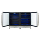 Forno Gemello 48-Inch 9.6 Cu. Ft. Side-by-Side Wine and Beverage Cooler in Stainless Steel (FWCDR6699-48S)