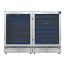 Forno Gemello 48-Inch 9.6 Cu. Ft. Side-by-Side Wine and Beverage Cooler in Stainless Steel (FWCDR6699-48S)