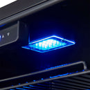 Forno Frescolino 24-Inch Beverage Cooler in White with Antique Brass Handle, with LED Lighting, Triple Glass Door, 188 Can Capacity, Built-In or Freestanding (FWCDR6665-24WHT)