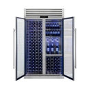 FORNO Abruzzo 48-Inch Dual Zone Wine Cooler with 30 Cu.Ft., 130 bottles, Display & Service Shelves, Stemware Racks, Rust Resistant  (FWCDR6680-48S)