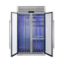 FORNO Abruzzo 48-Inch Dual Zone Wine Cooler with 30 Cu.Ft., 130 bottles, Display & Service Shelves, Stemware Racks, Rust Resistant  (FWCDR6680-48S)