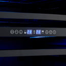 Forno Bachino 24-Inch Wine Cooler in Black with Antique Brass Handle, with LED Lighting, Triple Glass Door, & 51 Bottle Capacity (FWCDR6634-24BLK)