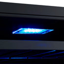 Forno Bachino 24-Inch Wine Cooler in Black with Antique Brass Handle, with LED Lighting, Triple Glass Door, & 51 Bottle Capacity (FWCDR6634-24BLK)