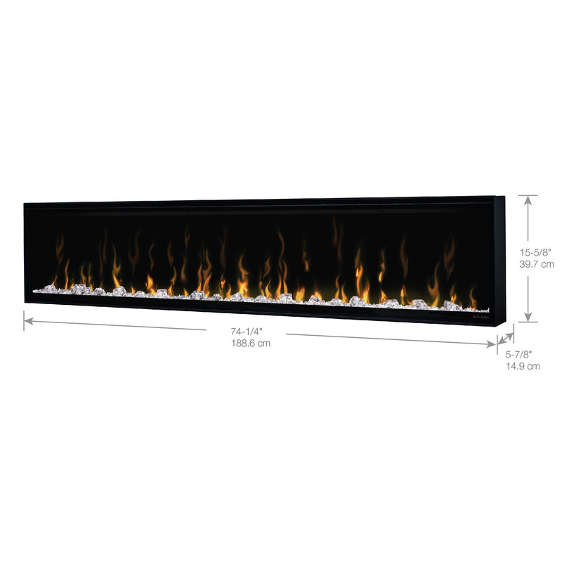 Dimplex IgniteXL 74-Inch Built-In Linear Electric Fireplace (XLF74)