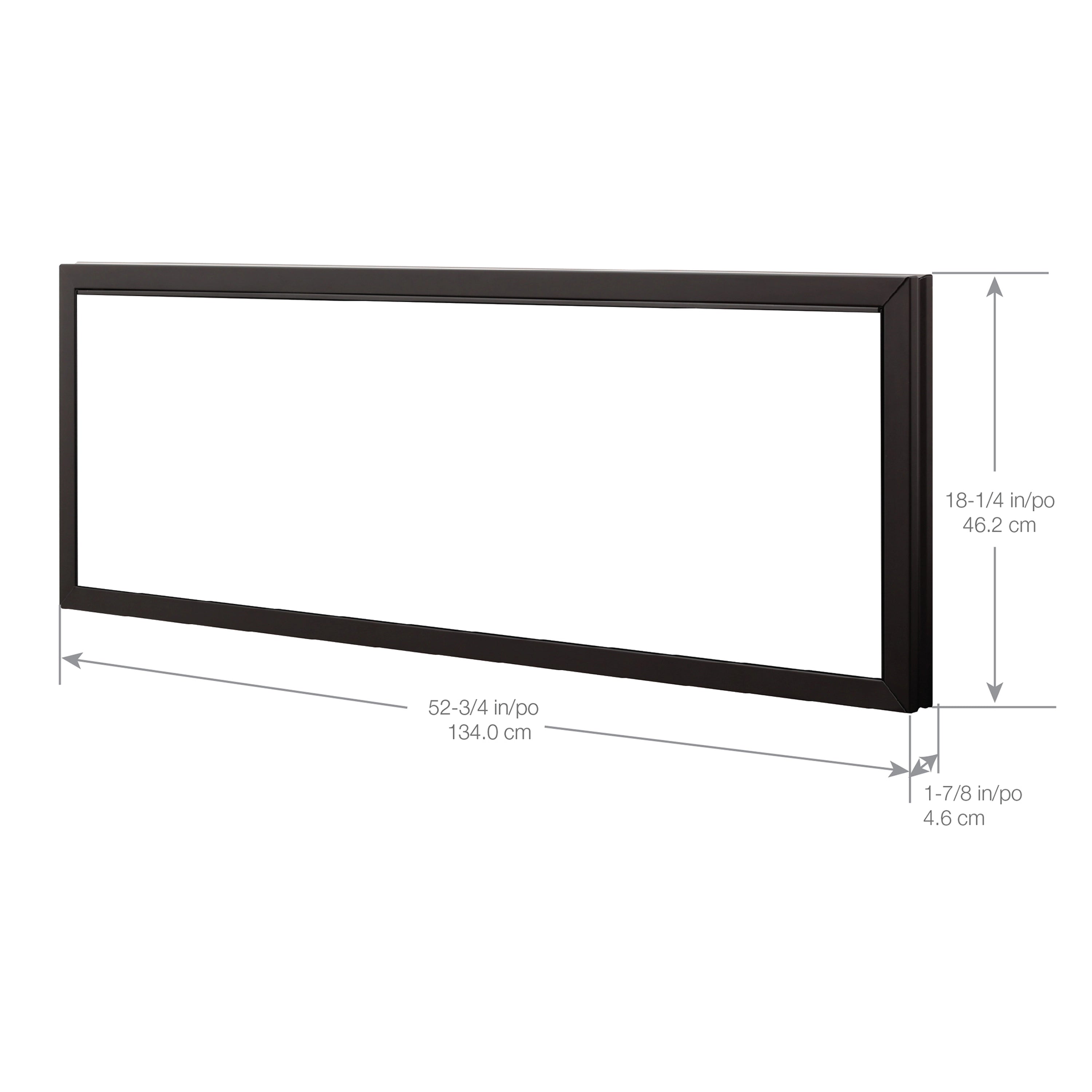 Rectangular trim frame with measurement diagram and labeled dimensions