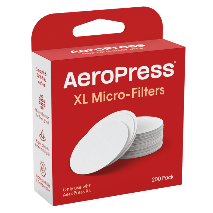AeroPress Original XL Coffee Maker & XL Paper Micro-Filters Bundle, 3-in-1 Brewing (XLFP1)