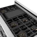 Thor Kitchen 48-Inch Professional Dual Fuel Range with Liquid Propane Gas 7 Burners Cooktop and  7.6 Cu. Ft. Electric Convection Oven in Stainless Steel (XRD48ELP)