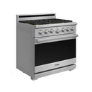 Thor Kitchen 36-Inch Professional Liquid Propane Gas Range with 6.0 Cu. Ft. Oven and 6 Cooktop Burners in Stainless Steel (XRG36ELP)