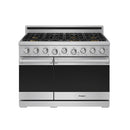 Thor Kitchen 48-Inch Professional Natural Gas Range with 7.6 Cu. Ft. Oven and 6 Cooktop Burners in Stainless Steel (XRG48E)