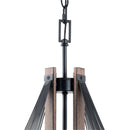 Parrot Uncle Zenith 4-Light Black & Wood Dimmable Island Pendant Light (ZE104BLK)