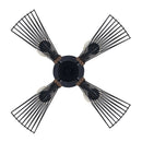 Parrot Uncle Zenith 4-Light Black & Wood Dimmable Island Pendant Light (ZE104BLK)
