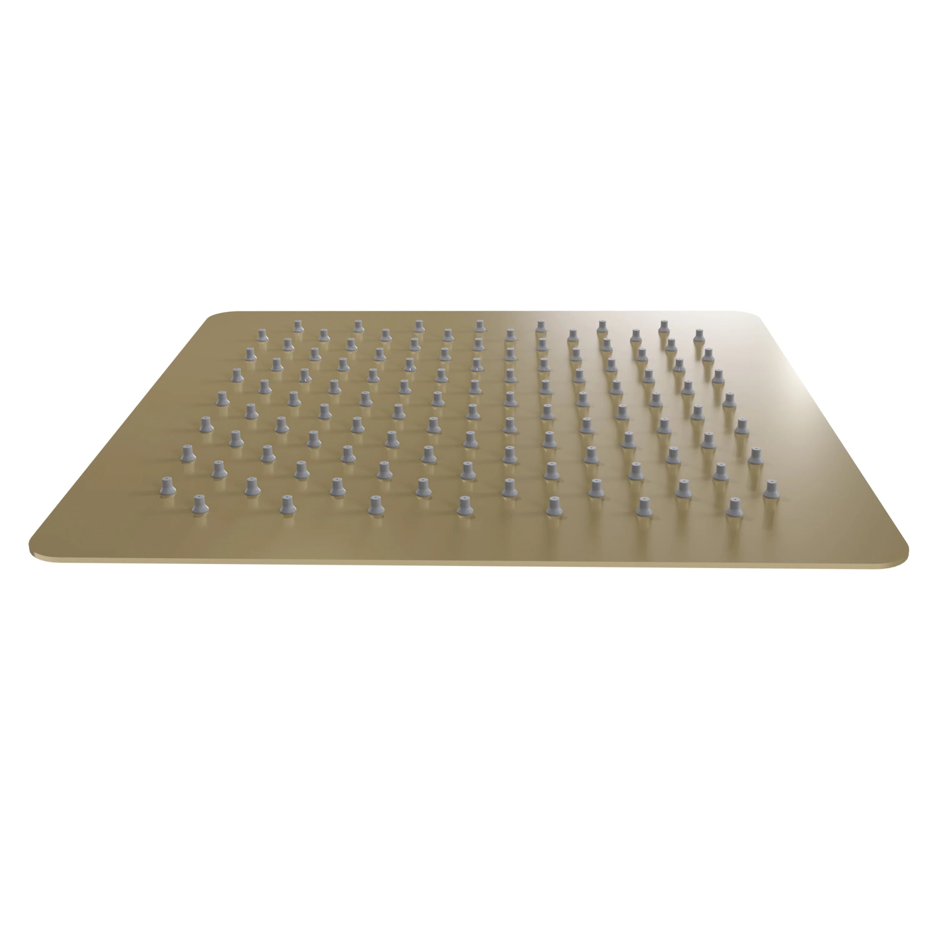 12-inch oversized shower head, champagne bronze face with many spray nozzles