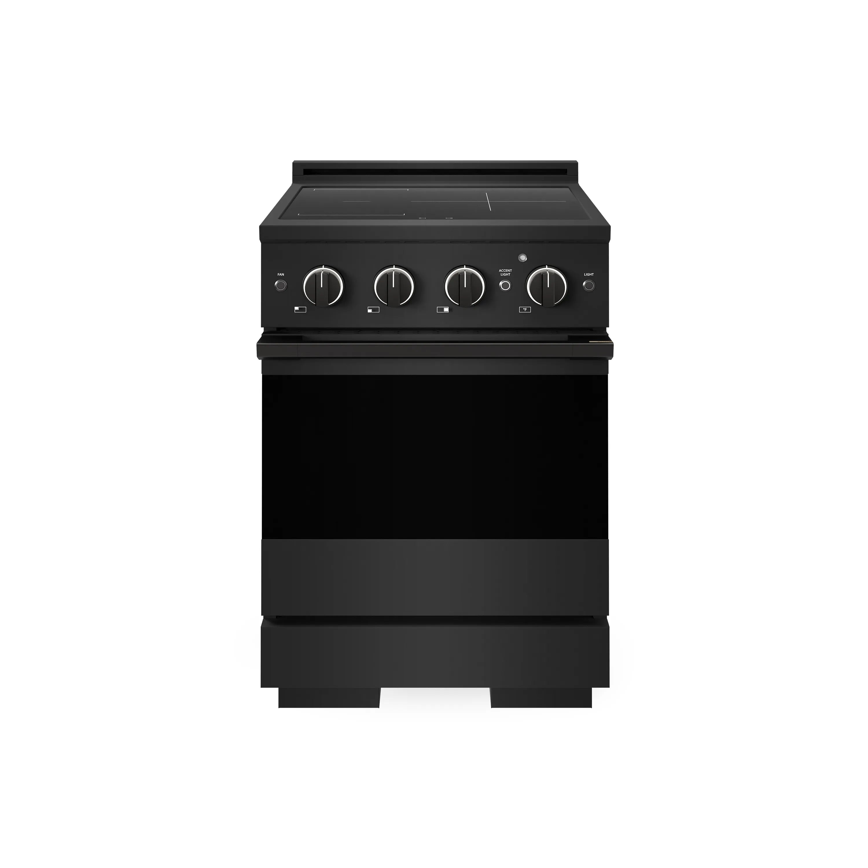 ZLINE 24-Inch 3.2 cu. ft. Marino Induction Range with 3 Element Cooktop and Electric Convection Oven in Black Stainless Steel (MINRB-24)