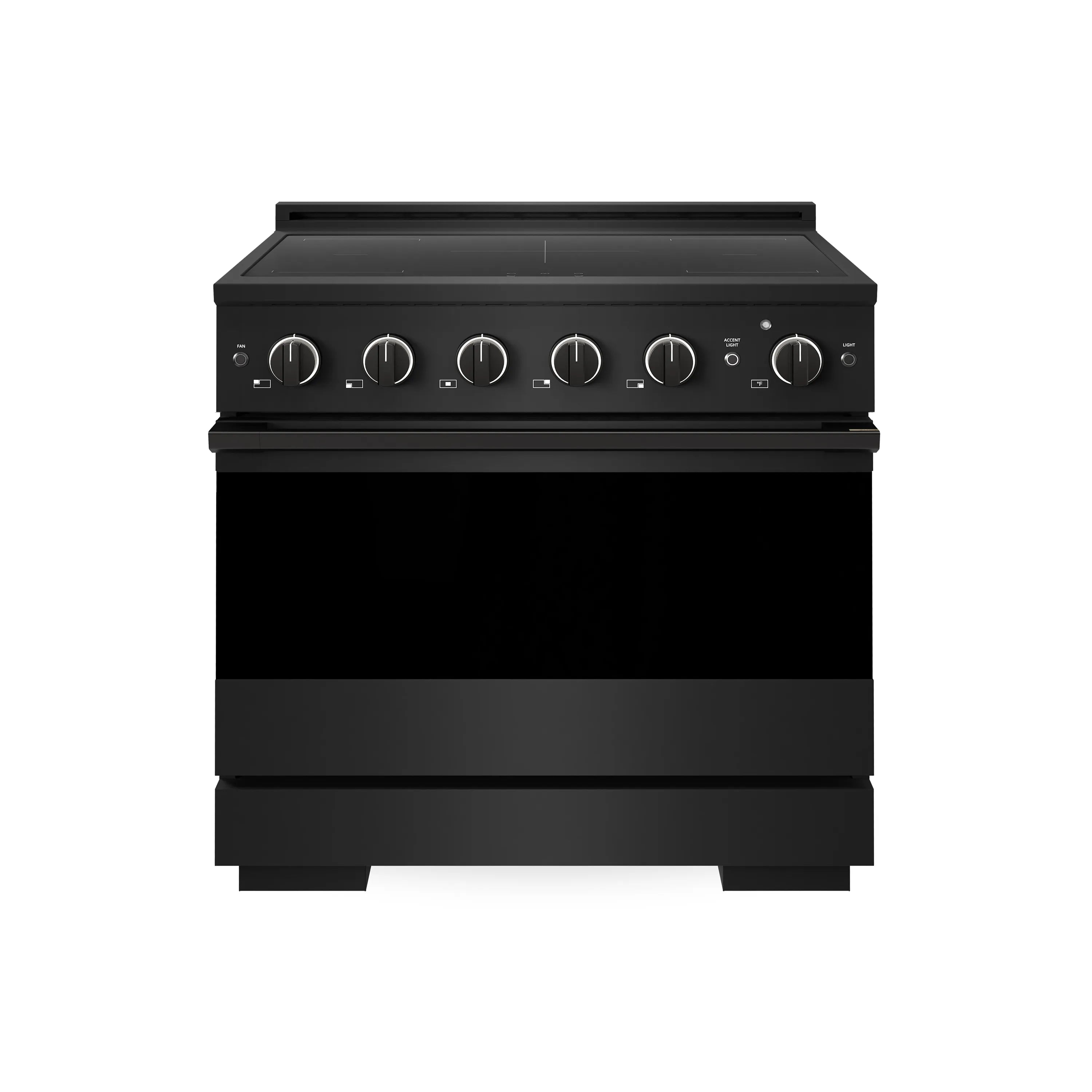ZLINE 36-Inch 5.2 cu. ft. Marino Induction Range with 5 Element Cooktop and Electric Convection Oven in Black Stainless Steel (MINRB-36)