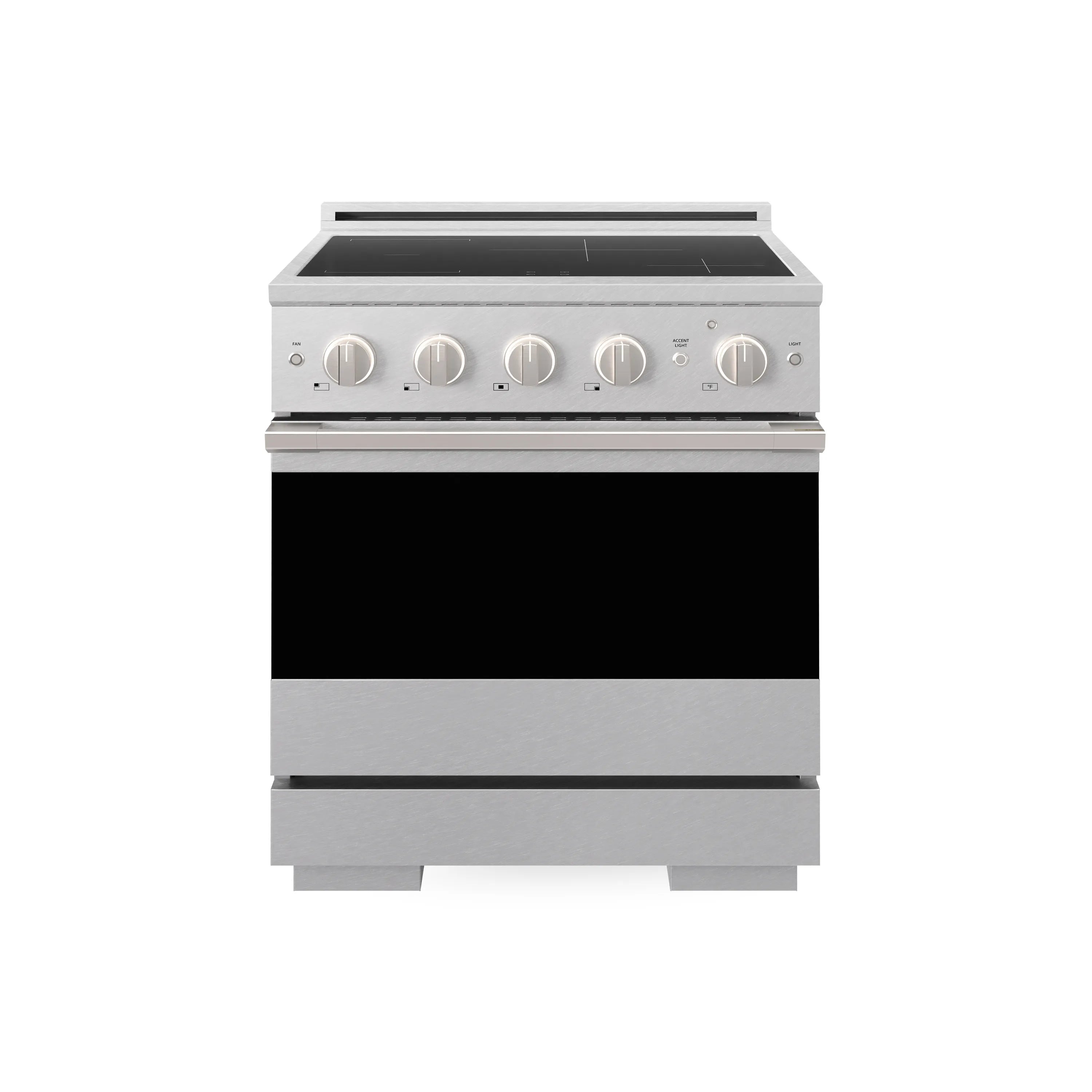 ZLINE 30-Inch 4.2 cu. ft. Marino Induction Range with 4 Element Cooktop and Electric Convection Oven in Satin Stainless Steel (MINRS-30)