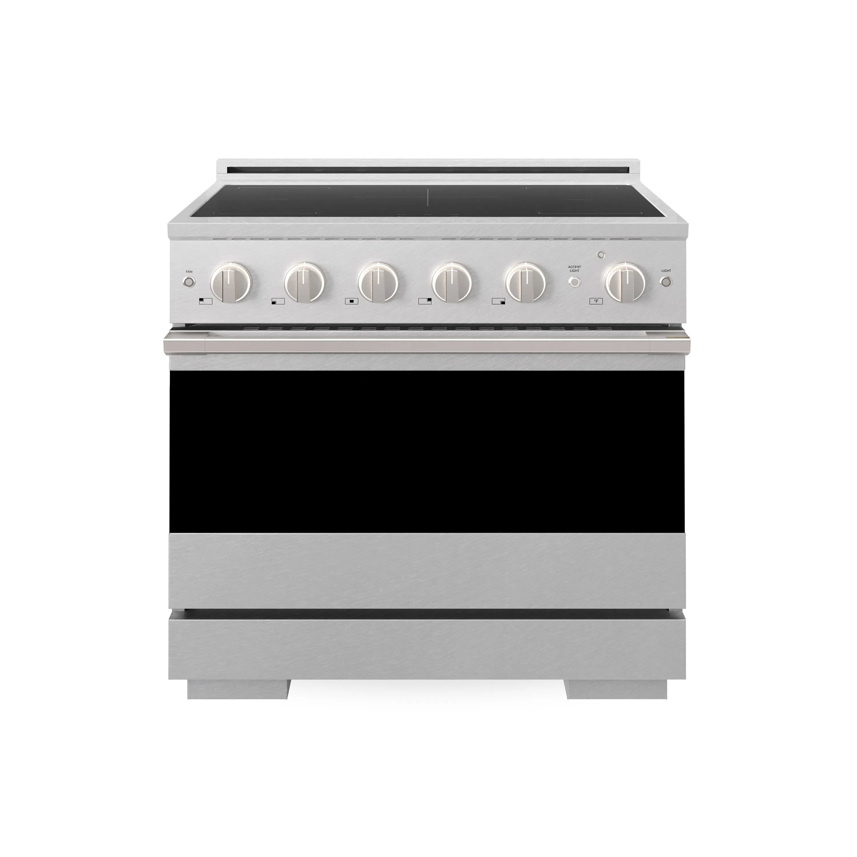 ZLINE 36-Inch 5.2 cu. ft. Marino Induction Range with 5 Element Cooktop and Electric Convection Oven in Satin Stainless Steel (MINRS-36)
