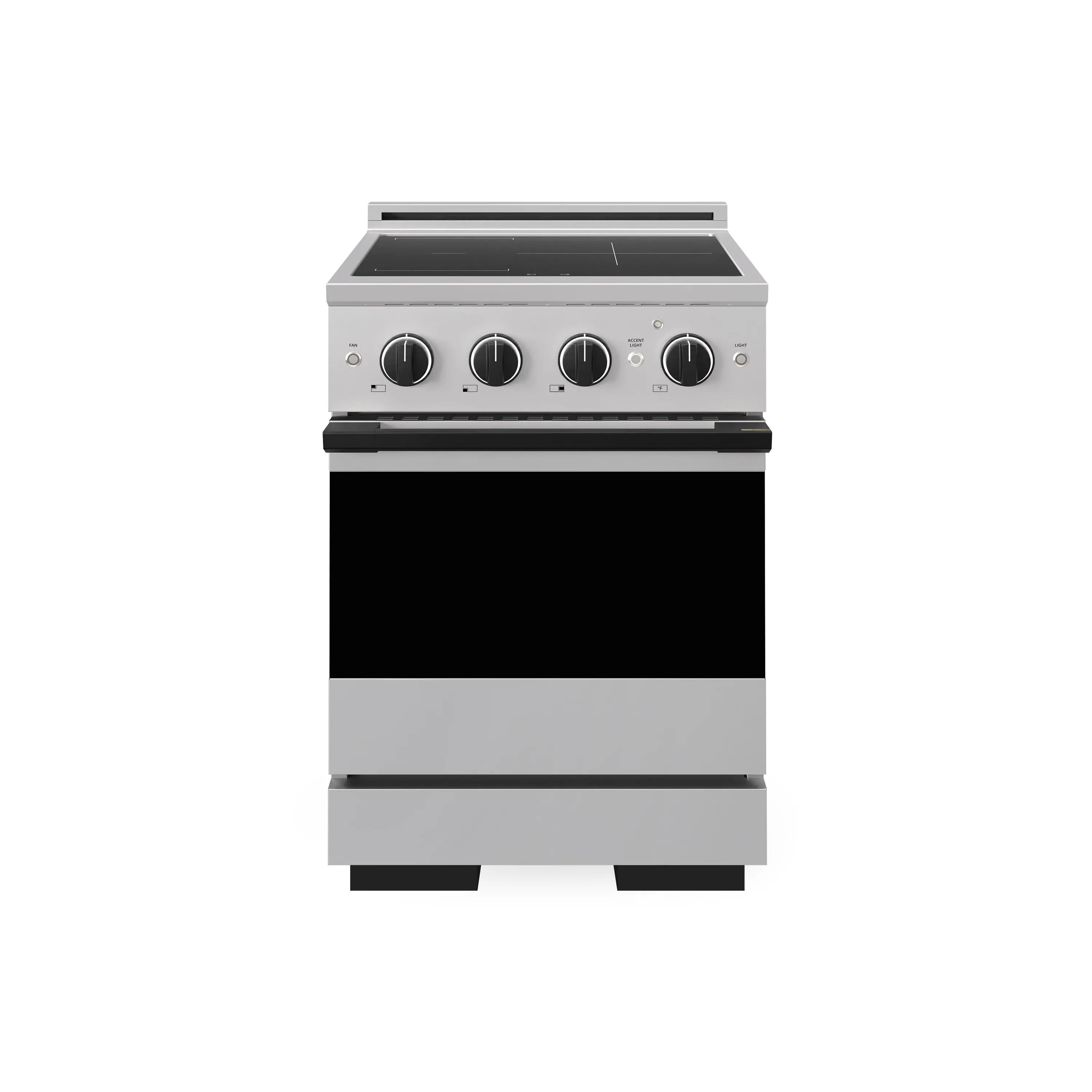 ZLINE Autograph Edition 24-Inch 3.2 cu. ft. Marino Induction Range with 3 Element Cooktop and Electric Convection Oven in Stainless Steel with Matte Black Accents (MINRZ-24-MB)