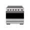 ZLINE Autograph Edition 36-Inch 5.2 cu. ft. Marino Induction Range with 5 Element Cooktop and Electric Convection Oven in Stainless Steel with Matte Black Accents (MINRZ-36-MB)