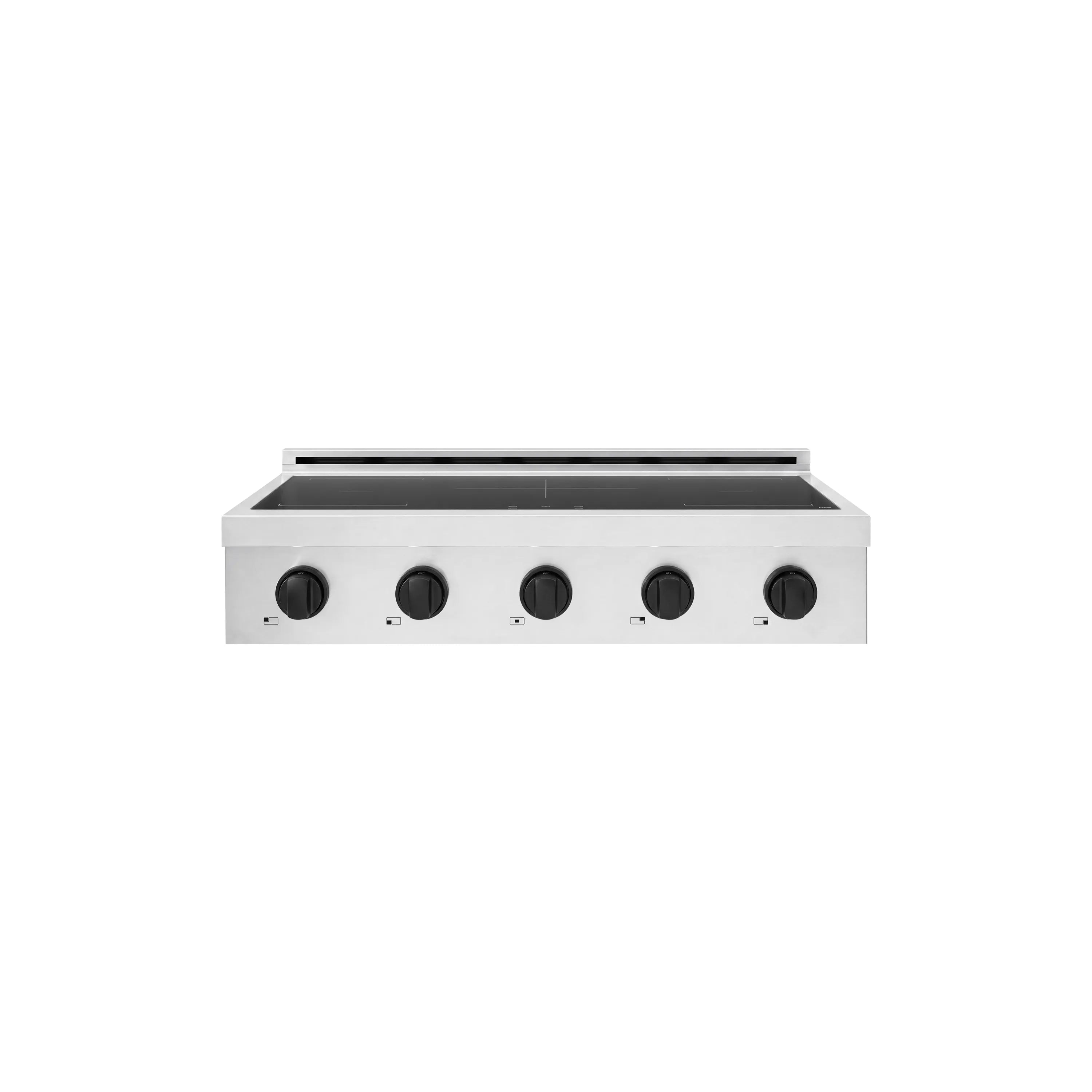 ZLINE Autograph Edition 36-Inch Paramount Induction Rangetop with 5 Element Cooktop in Stainless Steel and Matte Black Accents (SINRTZ-36-MB)