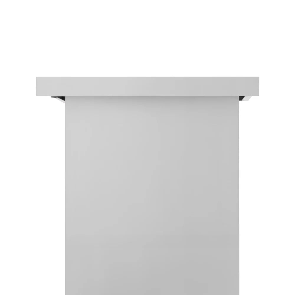 Crown molding accessory for range hood, light gray top trim panel
