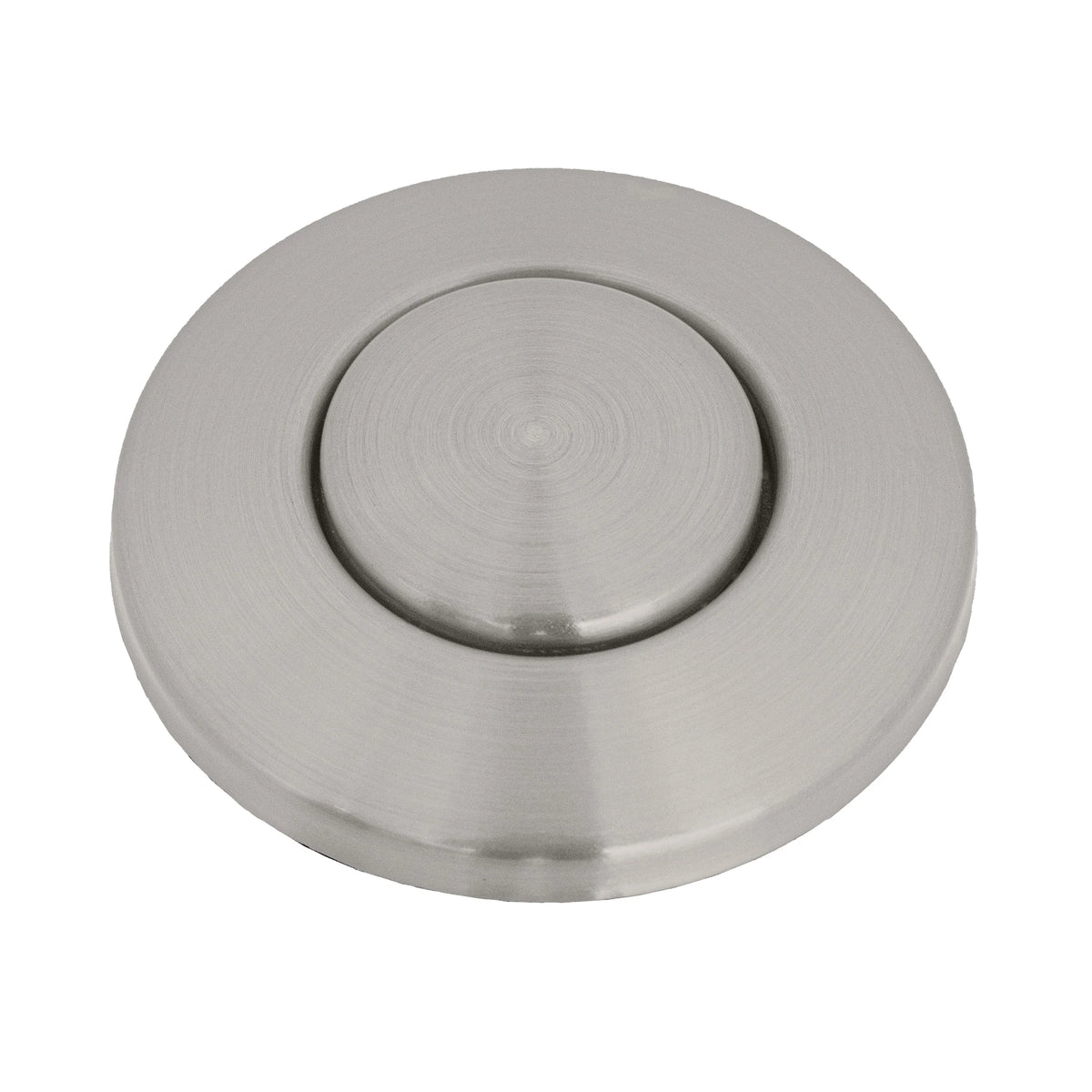 Brushed nickel round air switch button with recessed metal push plate