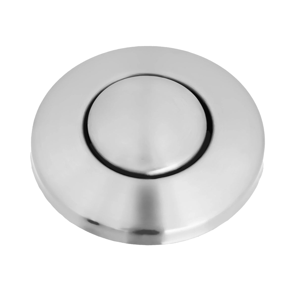 Chrome air switch button with round black bezel center