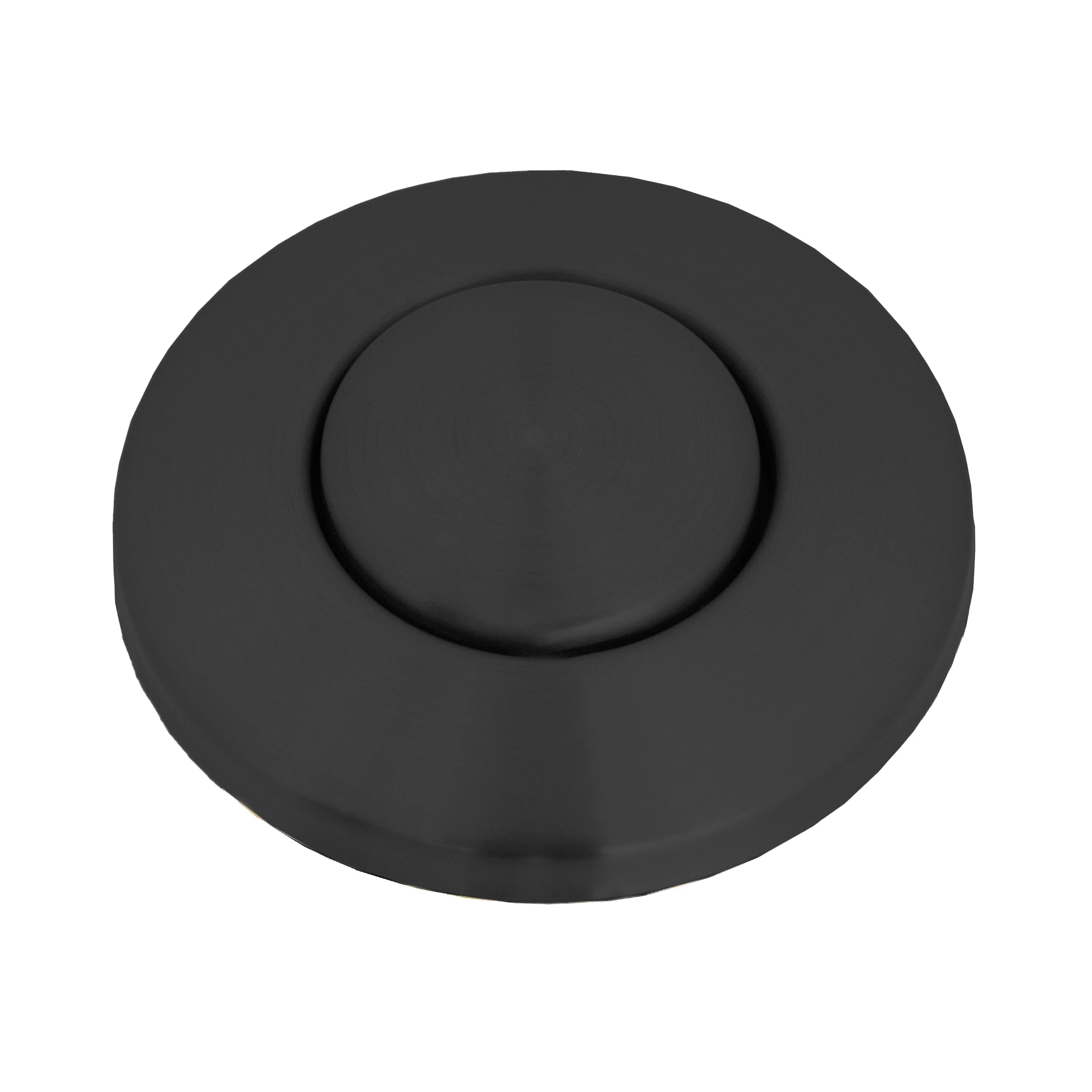 Garbage disposal air switch button, matte black round push button cover