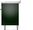 ILVE Nostalgie II 60-Inch Propane Gas Dual Fuel Range with 7 Burners, Griddle, & French Top with Triple Glass Door Oven in Emerald Green with Chrome Trim (UP60FSNMPEGCLP)