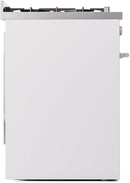 ILVE Professional Plus II 30-Inch Freestanding Natural Gas Dual Fuel Range with 5 Sealed Burner in White (UP30WMPWH)