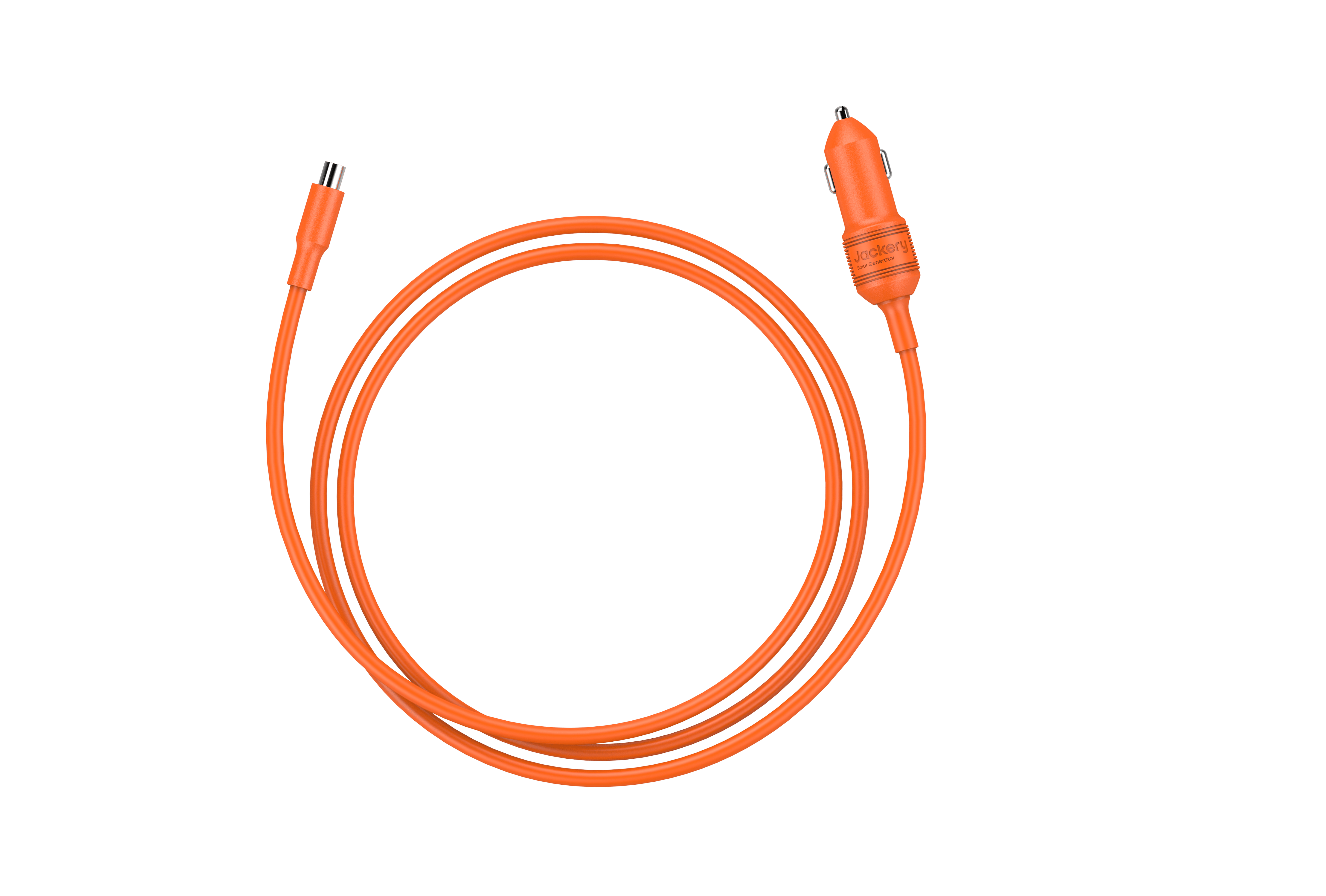 Orange car charging cable with plug ends