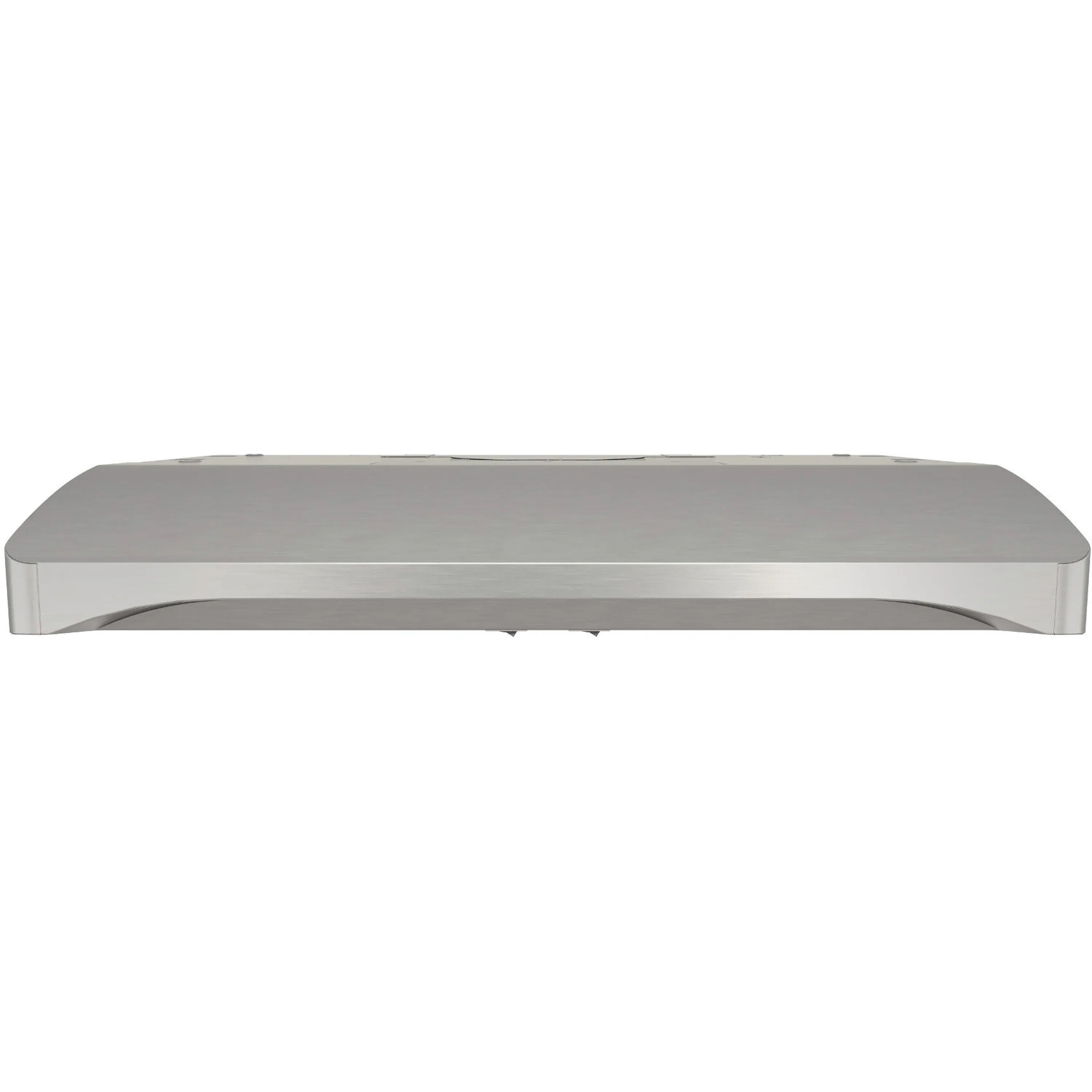 Stainless steel under-cabinet range hood canopy, smooth brushed finish