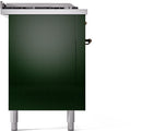 ILVE Nostalgie II 60-inch Propane Gas Dual Fuel Range with 7 Burners, Griddle, & French Top with Triple Glass Door Oven in Emerald Green with Bronze Trim (UP60FSNMPEGBLP)
