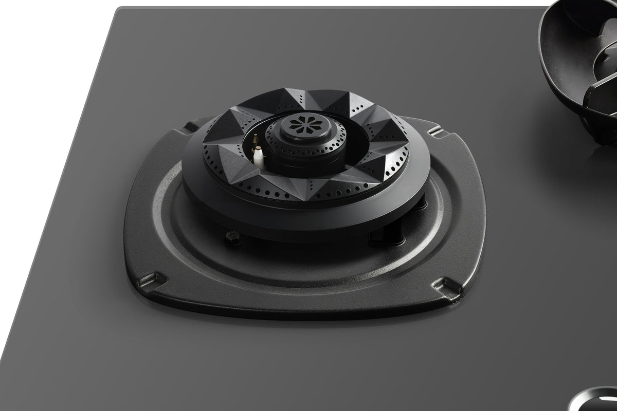 ROBAM FireCube 30-Inch Gas Cooktop with 3 Burners in Black Tempered Glass (7B7H30/7B7H31)