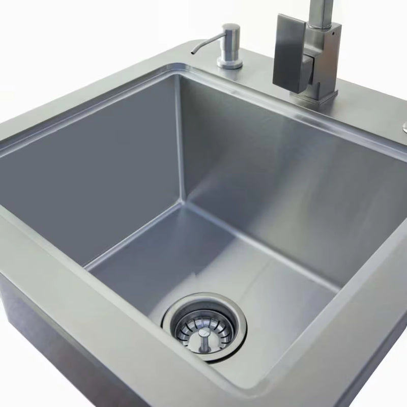 Coyote 21-Inch Sink With Faucet, Drain, Soap Dispenser (C1SINKF21)