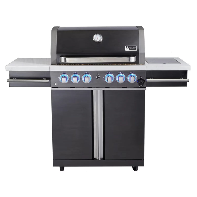 Mont Alpi Supreme 470 56-Inch Carted in Grill  in Black Stainless Steel (S-470)