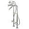 Kingston Brass Kingston Freestanding Tub Faucet with Supply Line and Stop Valve, Polished Chrome (CCK266K1)