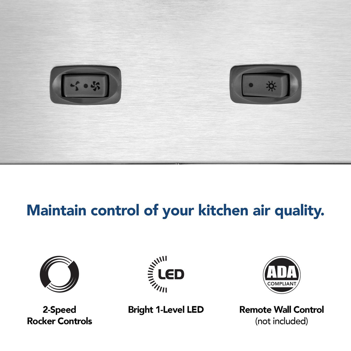 Broan-NuTone 30-Inch 300 CFM Built-In Power Pack Range Hood Insert in Stainless Steel (BBN1303SS)