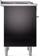 ILVE 36-Inch Professional Plus II Freestanding Natural Gas Dual Fuel Range with 6 Sealed Burner in Black (UP36FWMPBK)