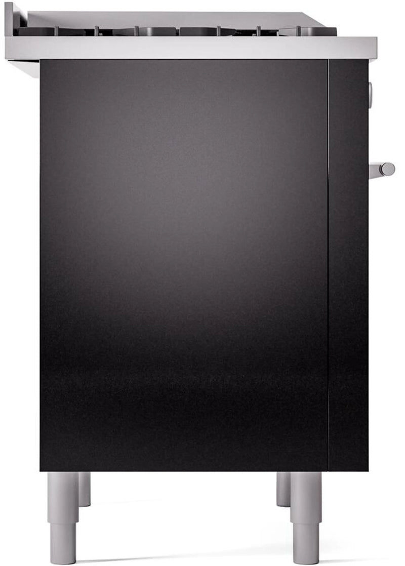 ILVE 36-Inch Professional Plus II Freestanding Dual Fuel Range with 6 Sealed Burner in Black (UP36FWMPBK)