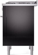 ILVE 36-Inch Professional Plus II Freestanding Natural Gas Dual Fuel Range with 6 Sealed Burner in Black (UP36FWMPBK)