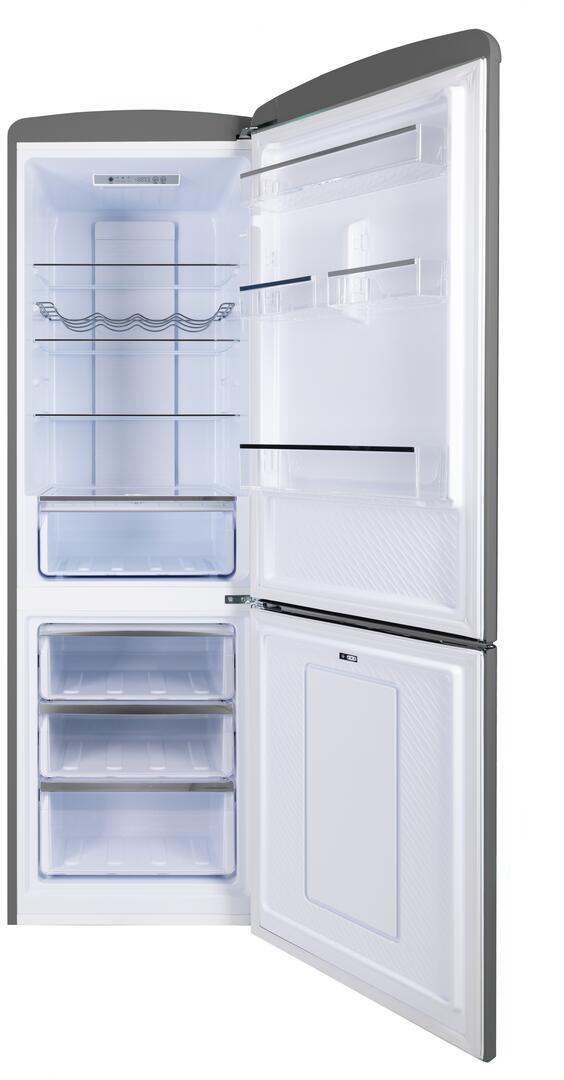 Forte 450 Series 24-Inch 11.65 Cu. Ft. Counter Depth Freestanding Bottom Freezer Refrigerator in Silver (F12BFRES450RSL)