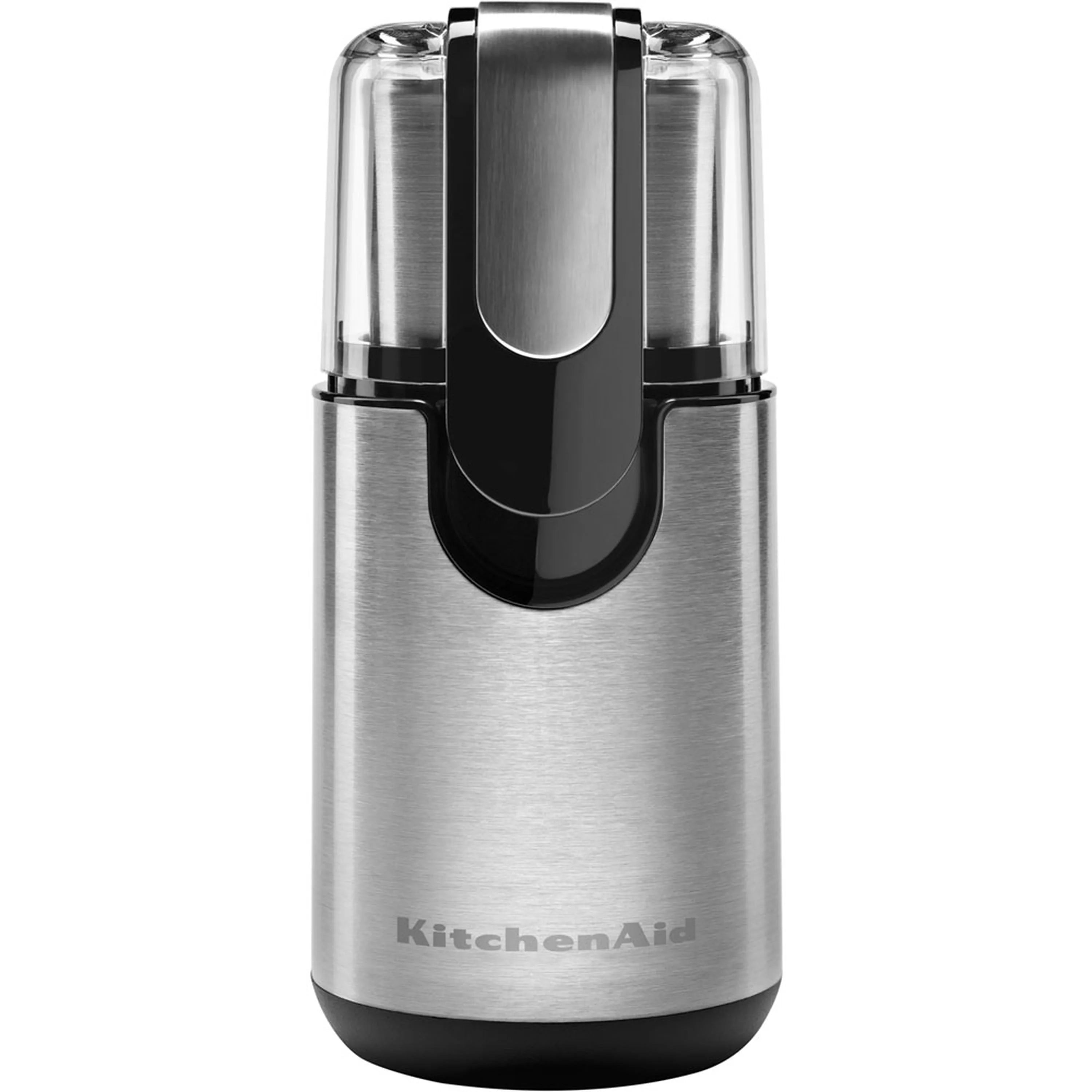 KitchenAid electric blade coffee grinder, stainless steel with onyx black top