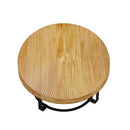 Parrot Uncle 31.5-Inch Modern Round Coffee Table with Wooden Carving Pattern & Metal Legs for Living Room , Reception Room