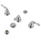 Kingston Brass Magellan Three-Handle Bidet Faucet with Brass Pop-Up, Polished Chrome (KB321)