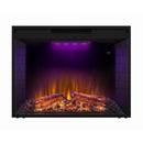 Parrot Uncle Black Electric Fireplace Heater Insert with Overheating Protection and Remote Control