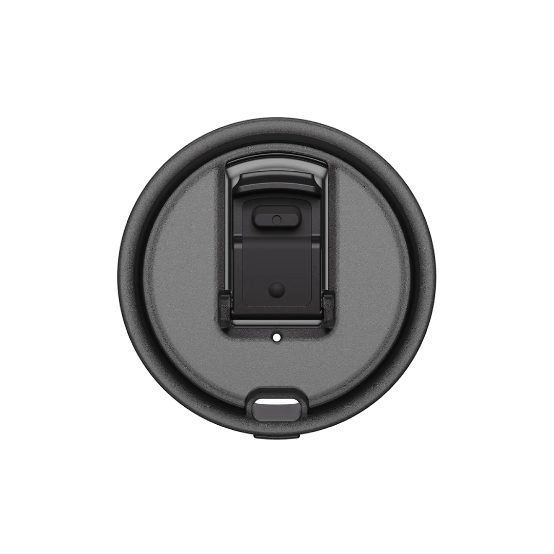 Charcoal black xBloom passenger tumbler underside view of lid latch